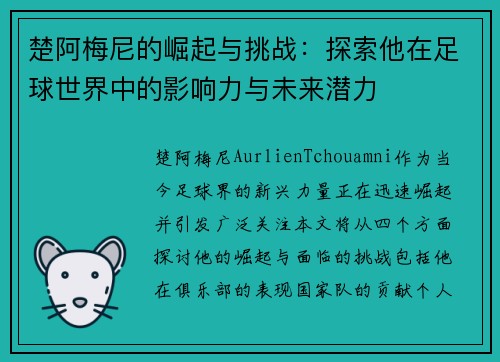 楚阿梅尼的崛起与挑战：探索他在足球世界中的影响力与未来潜力